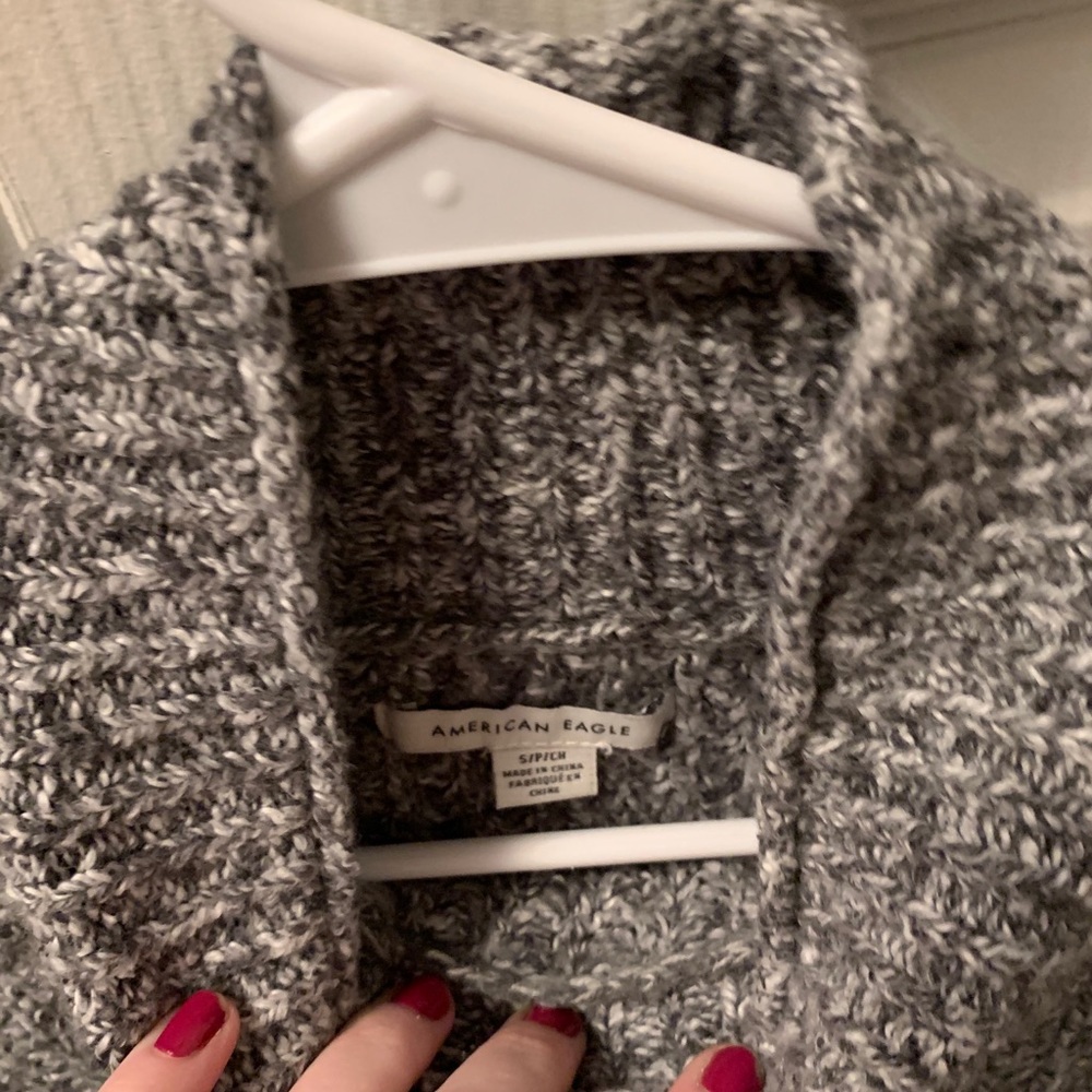 Grey turtle neck sweater